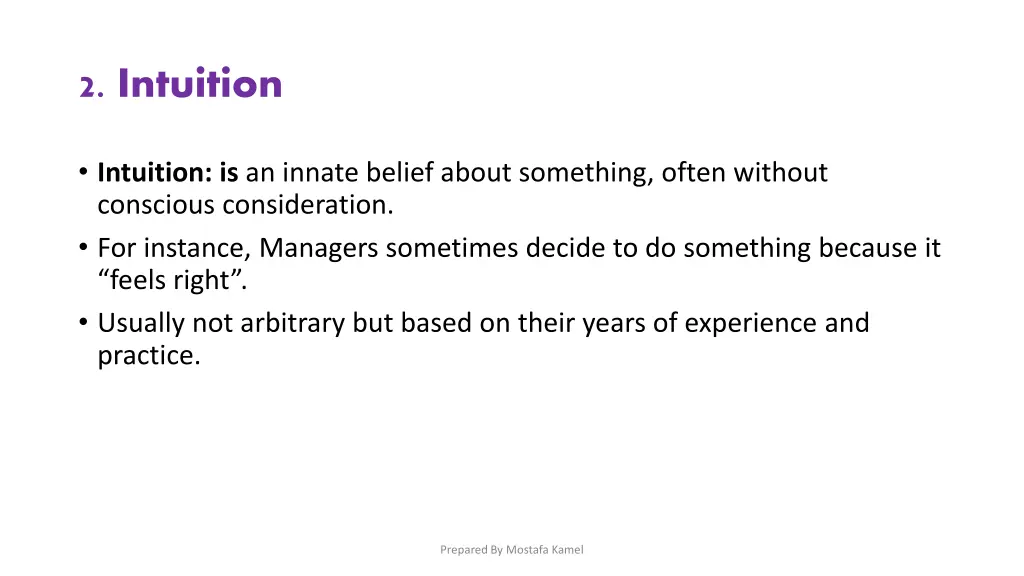 2 intuition