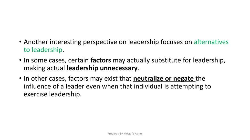 another interesting perspective on leadership