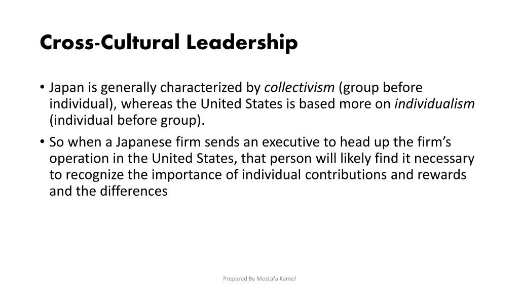 cross cultural leadership