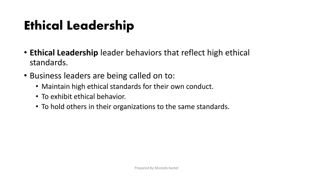 ethical leadership