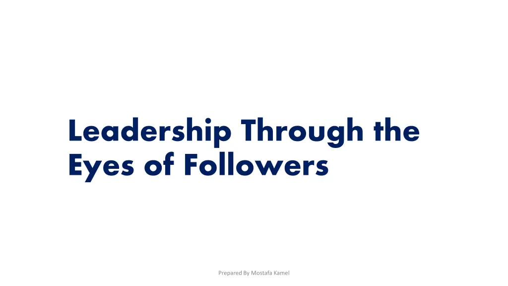 leadership through the eyes of followers