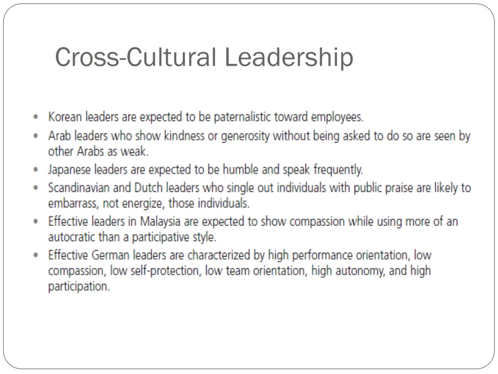 cross cultural leadership