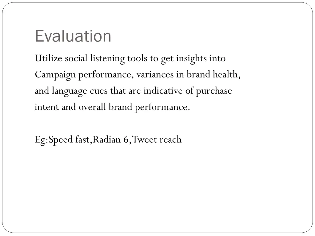 evaluation