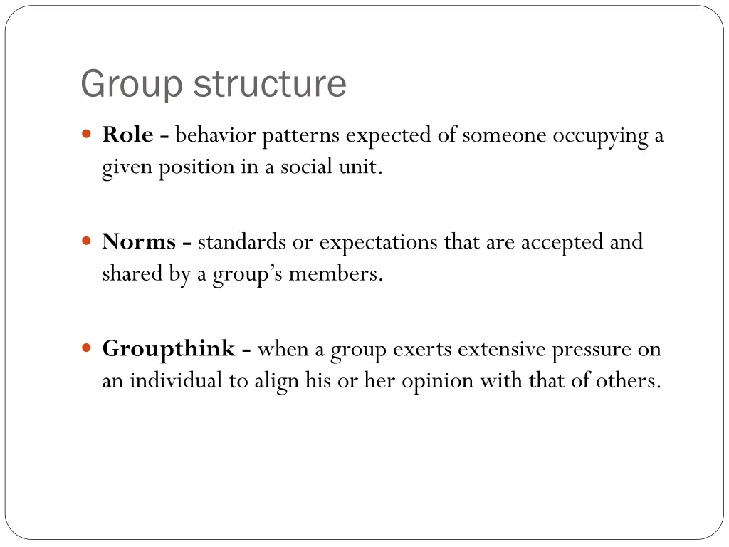 group structure