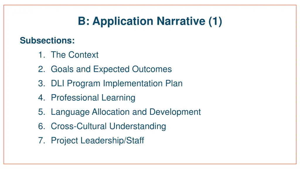 b application narrative 1
