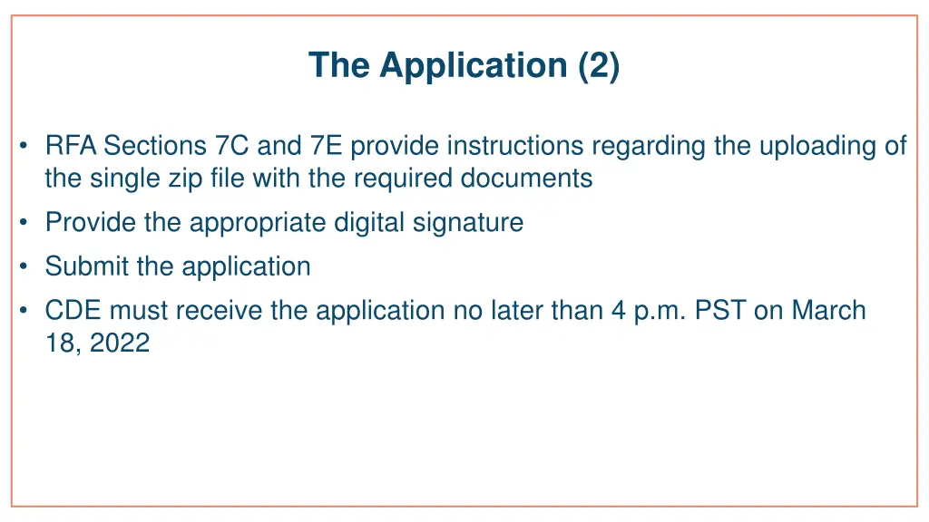 the application 2