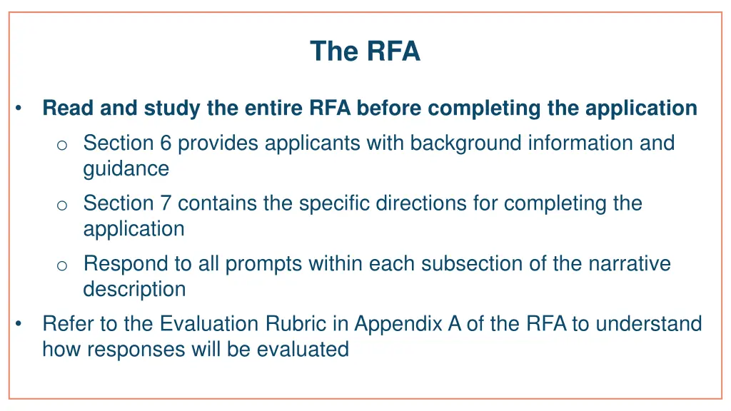 the rfa