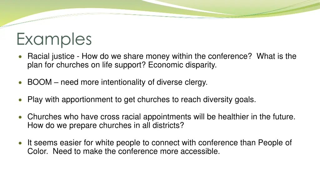 examples racial justice how do we share money