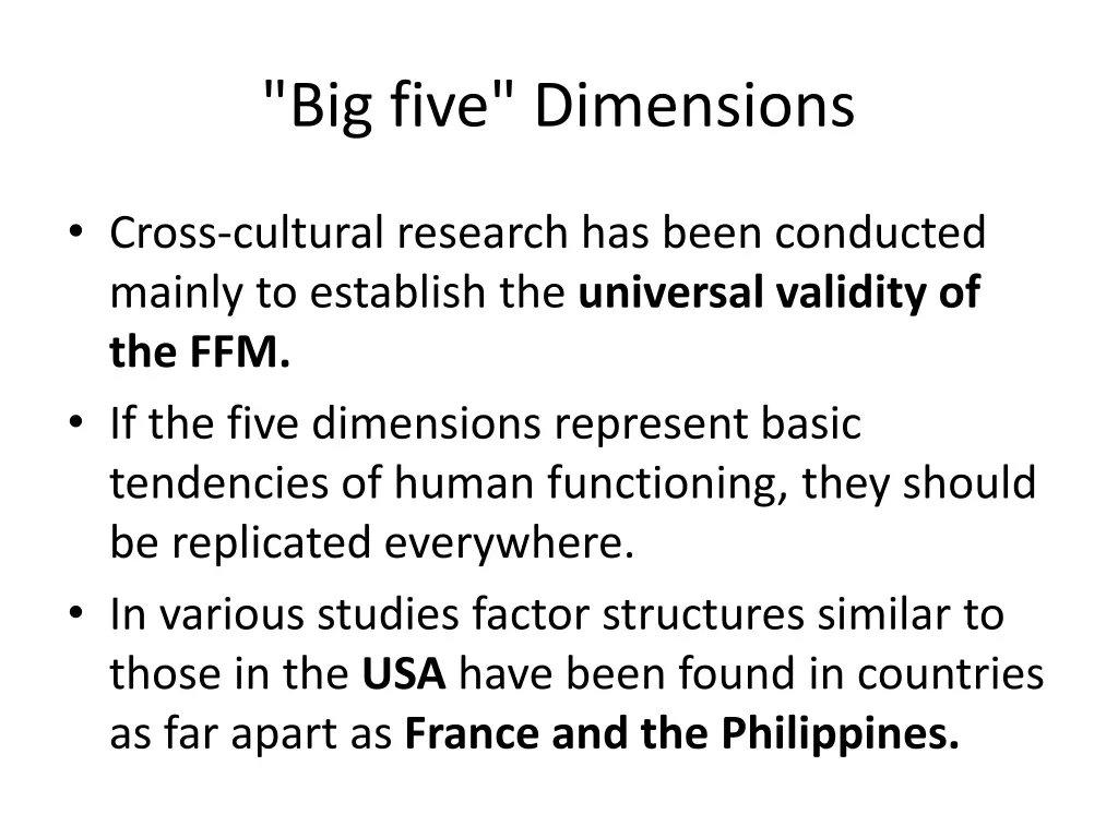 big five dimensions 1