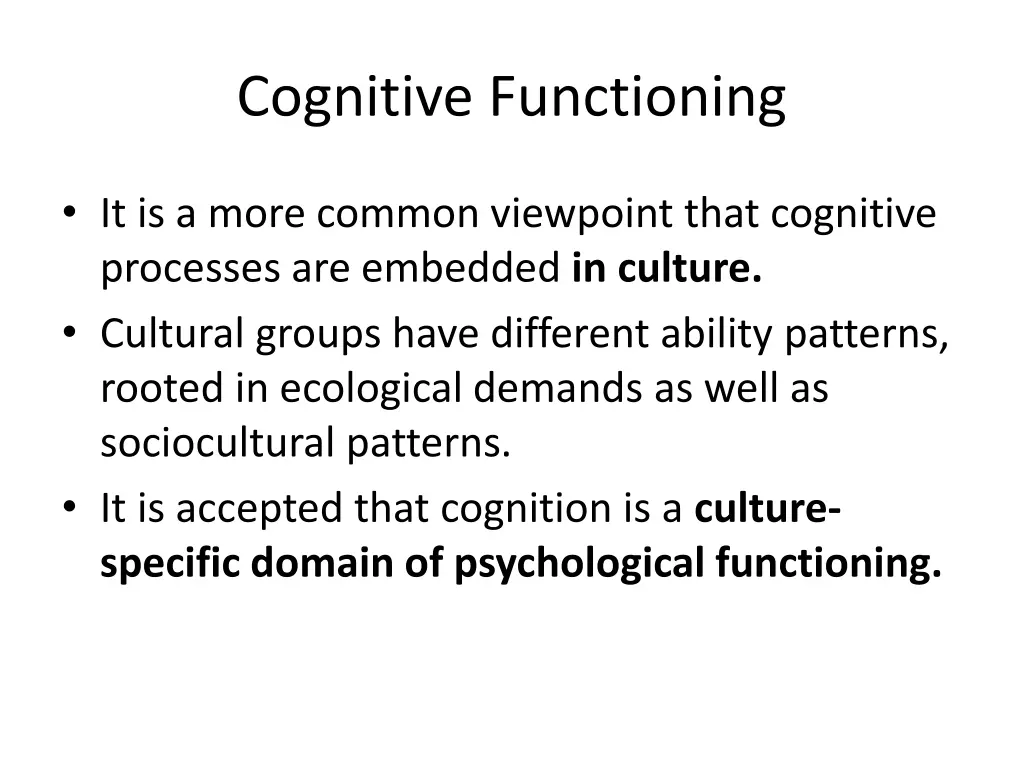 cognitive functioning 1
