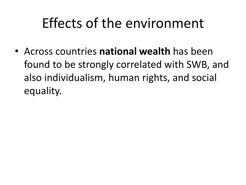 effects of the environment 1