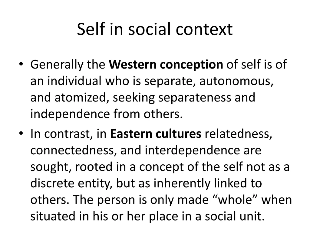 self in social context 8