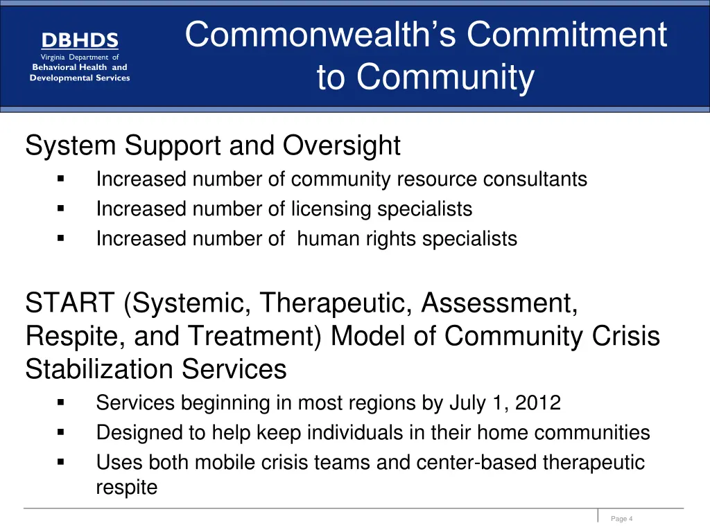 commonwealth s commitment to community