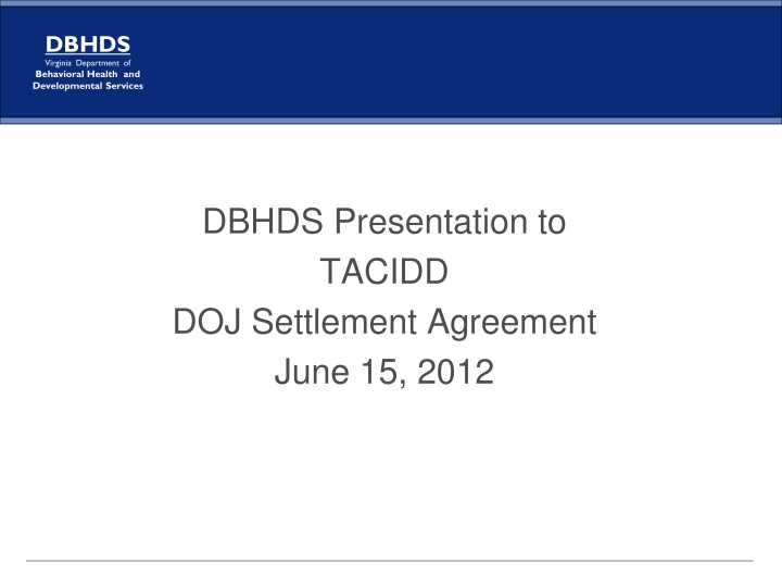 dbhds virginia department of behavioral health