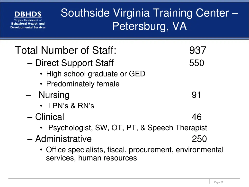southside virginia training center petersburg va
