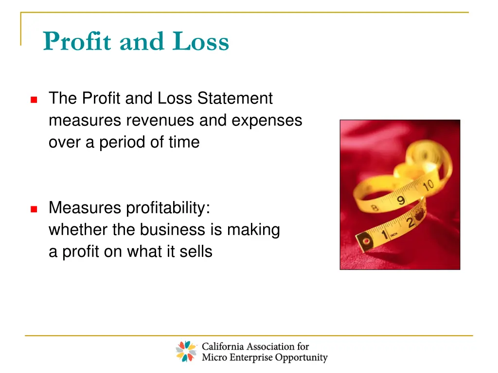 profit and loss