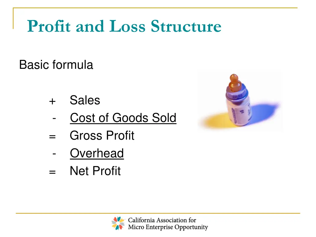 profit and loss structure