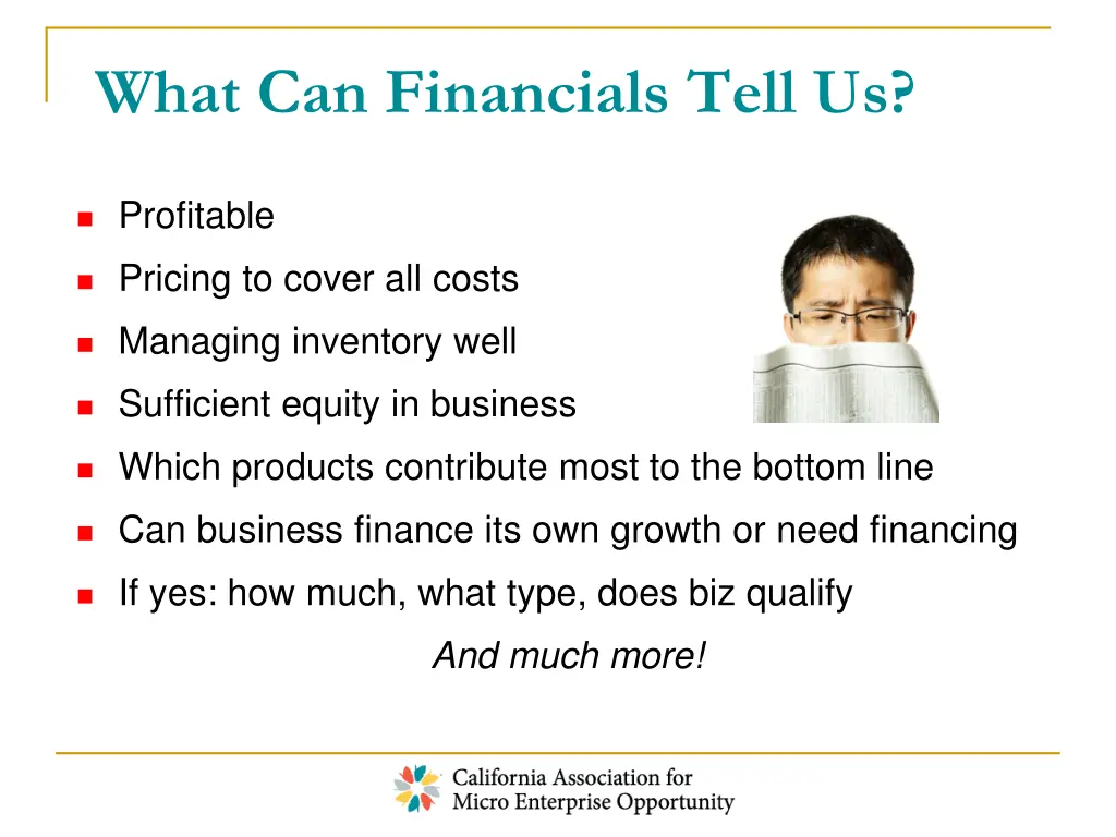 what can financials tell us