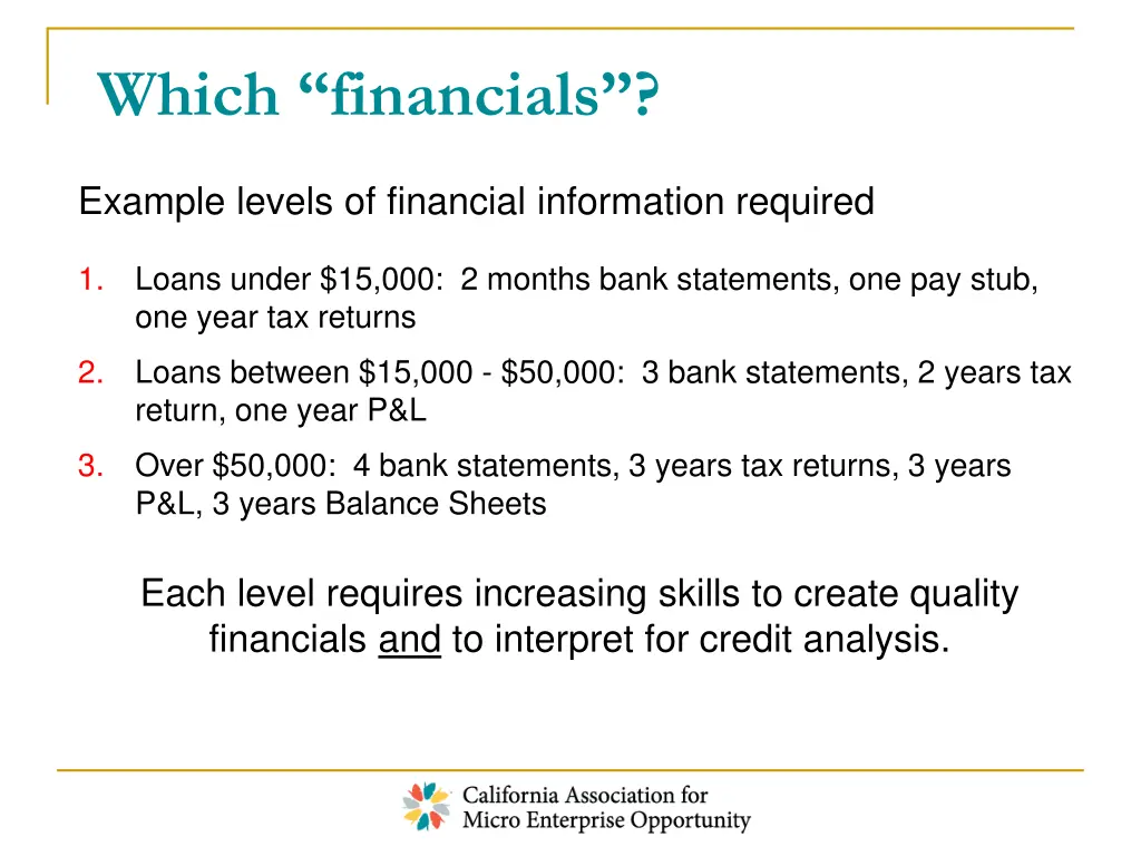 which financials