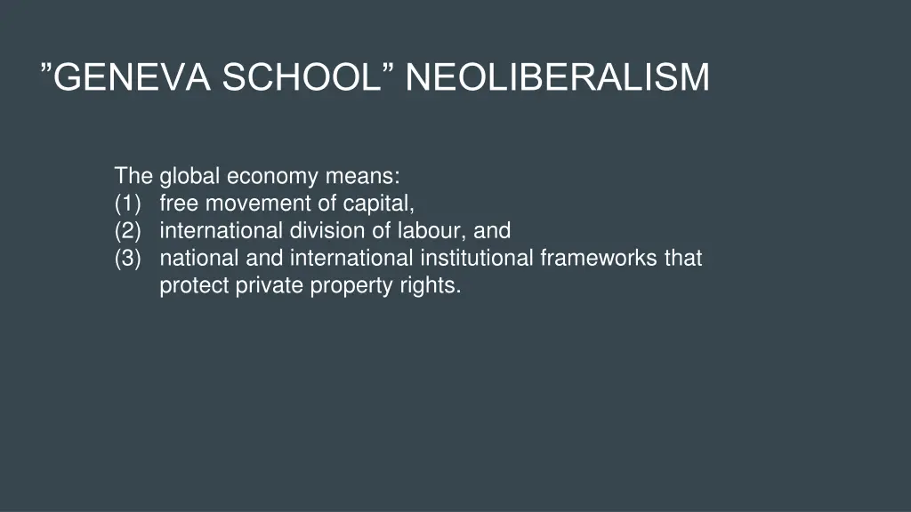 geneva school neoliberalism