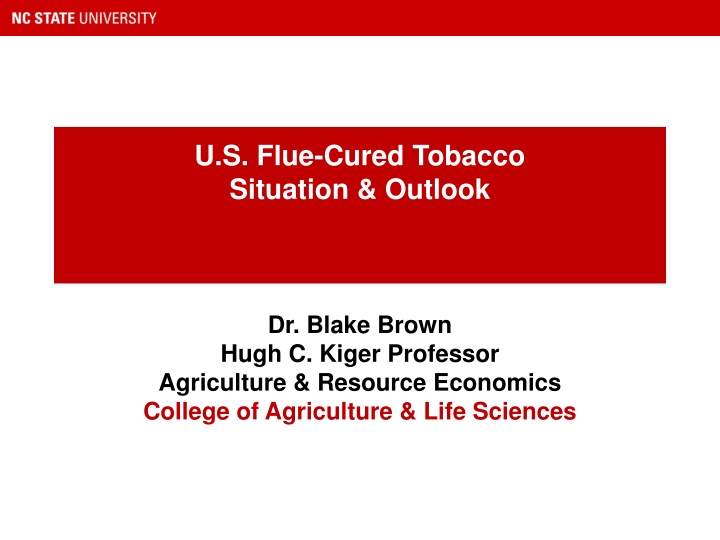 u s flue cured tobacco situation outlook