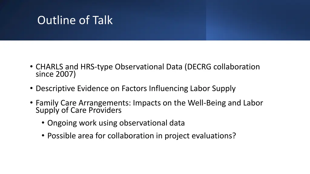 outline of talk