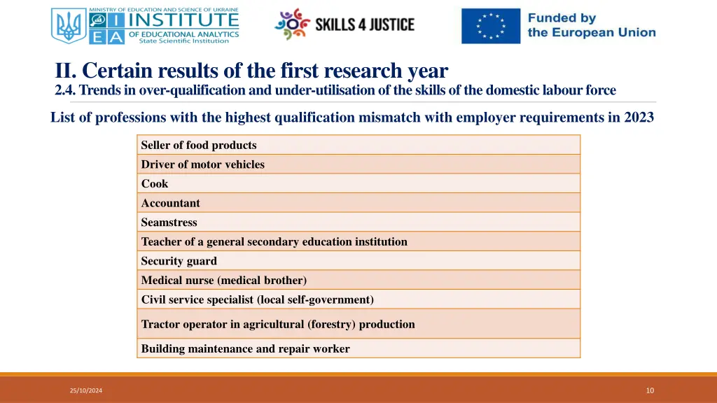 certain results of the first research year 4