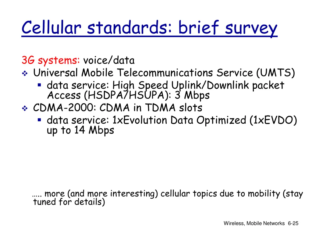 cellular standards brief survey 2