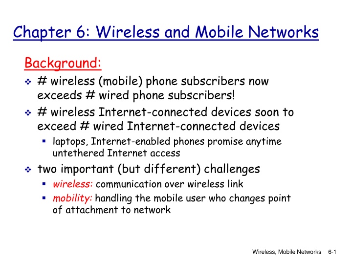 chapter 6 wireless and mobile networks