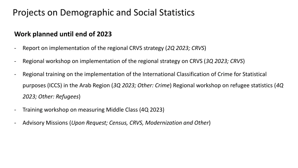 projects on demographic and social statistics 3