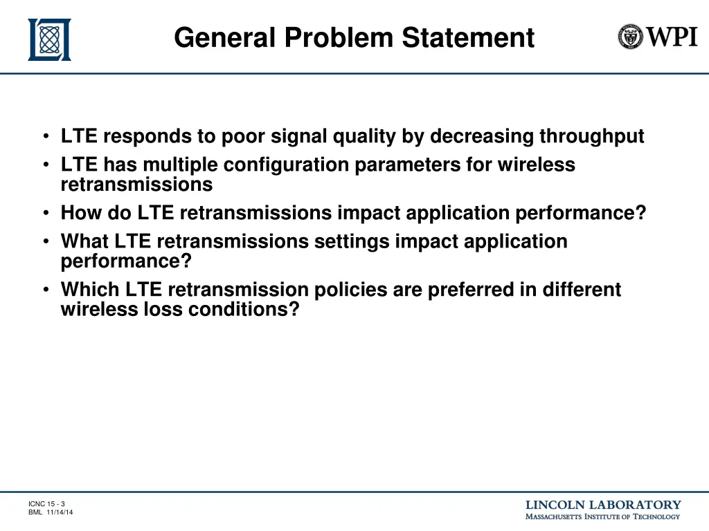 general problem statement