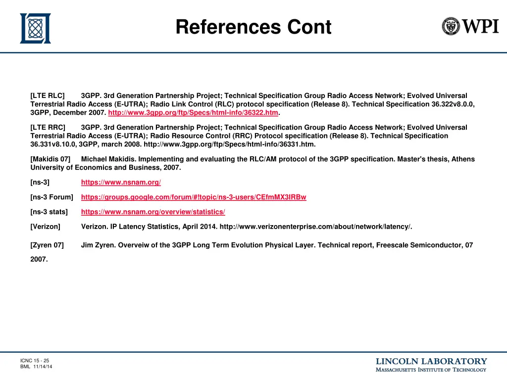 references cont