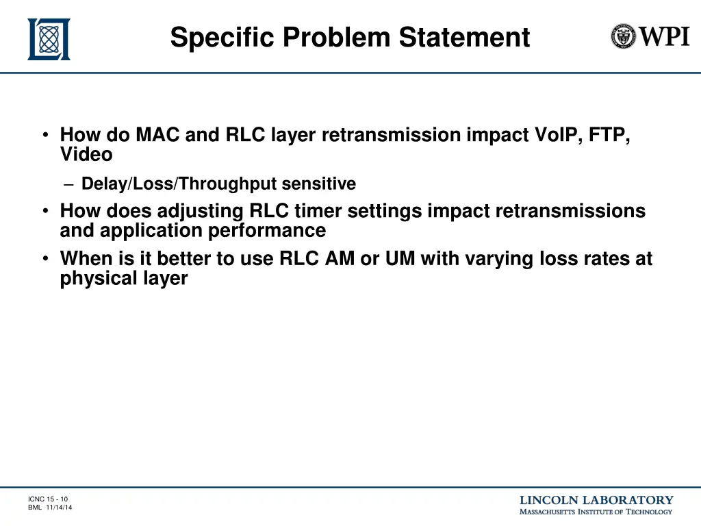 specific problem statement