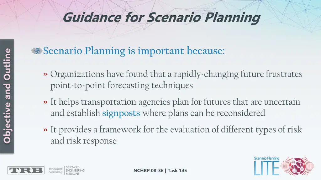 guidance for scenario planning 1