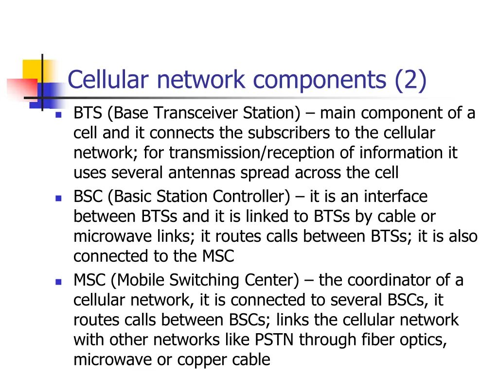 cellular network components 2