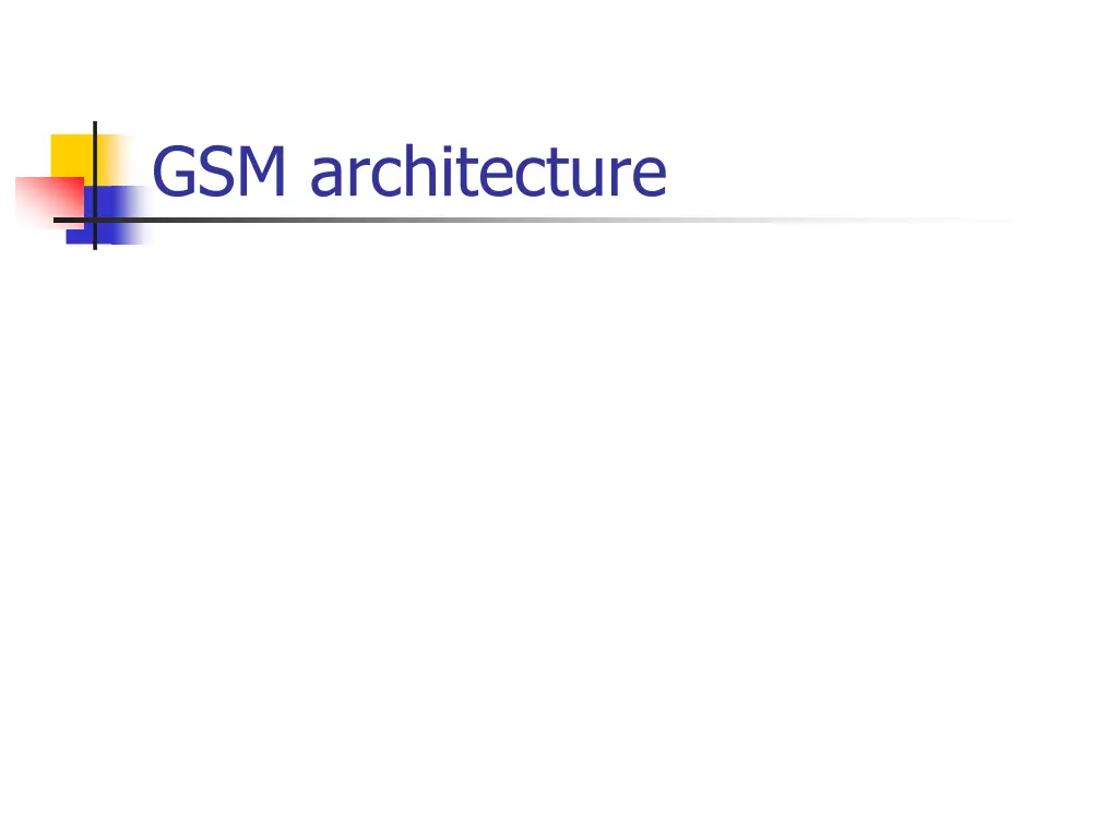 gsm architecture