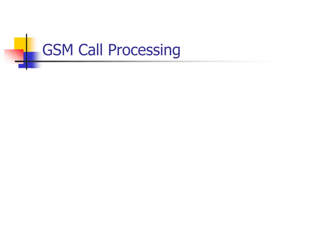 gsm call processing