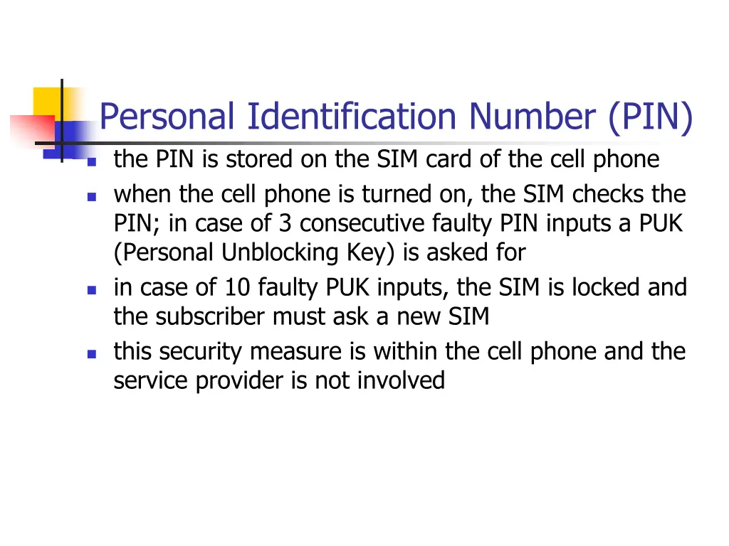 personal identification number