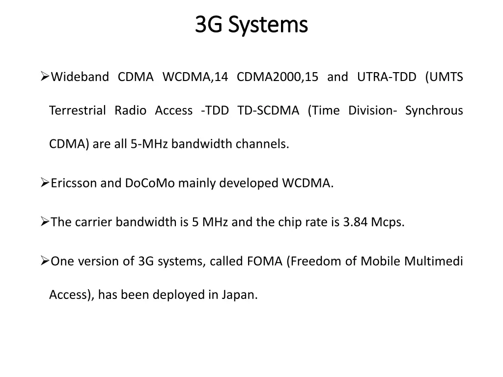 3g systems 3g systems 1
