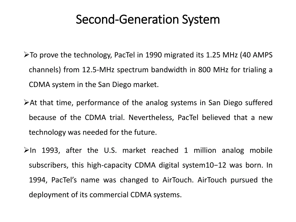 second second generation system generation system 1
