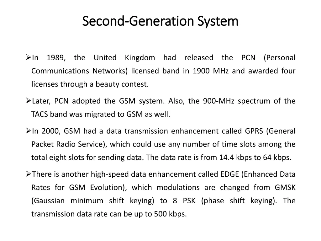 second second generation system generation system 2