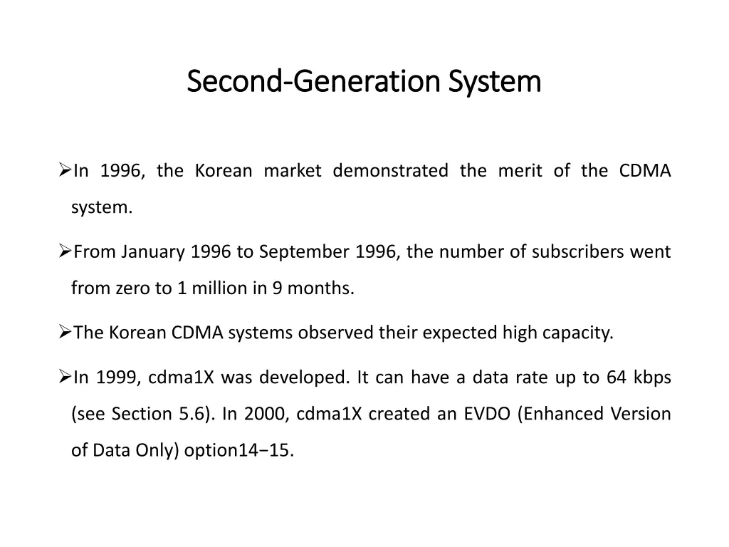 second second generation system generation system 5
