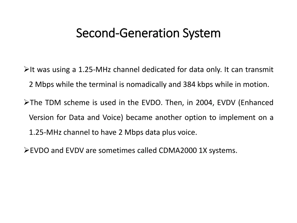 second second generation system generation system 6