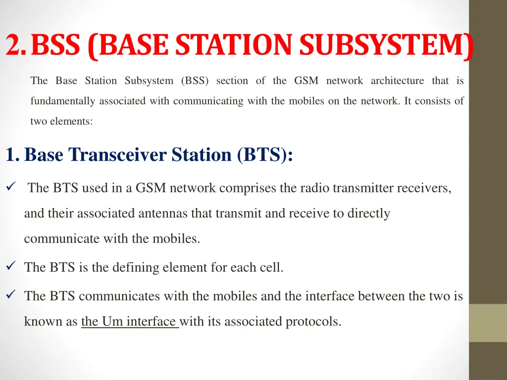 2 bss base station subsystem