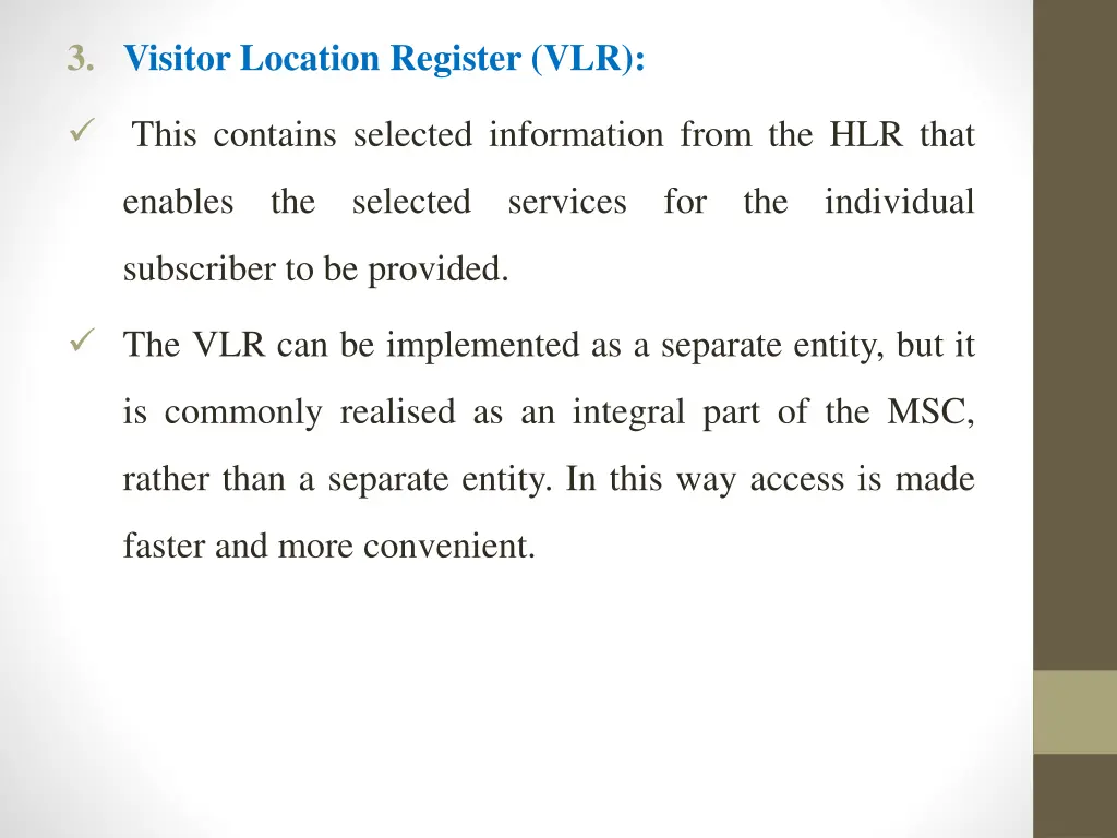 3 visitor location register vlr