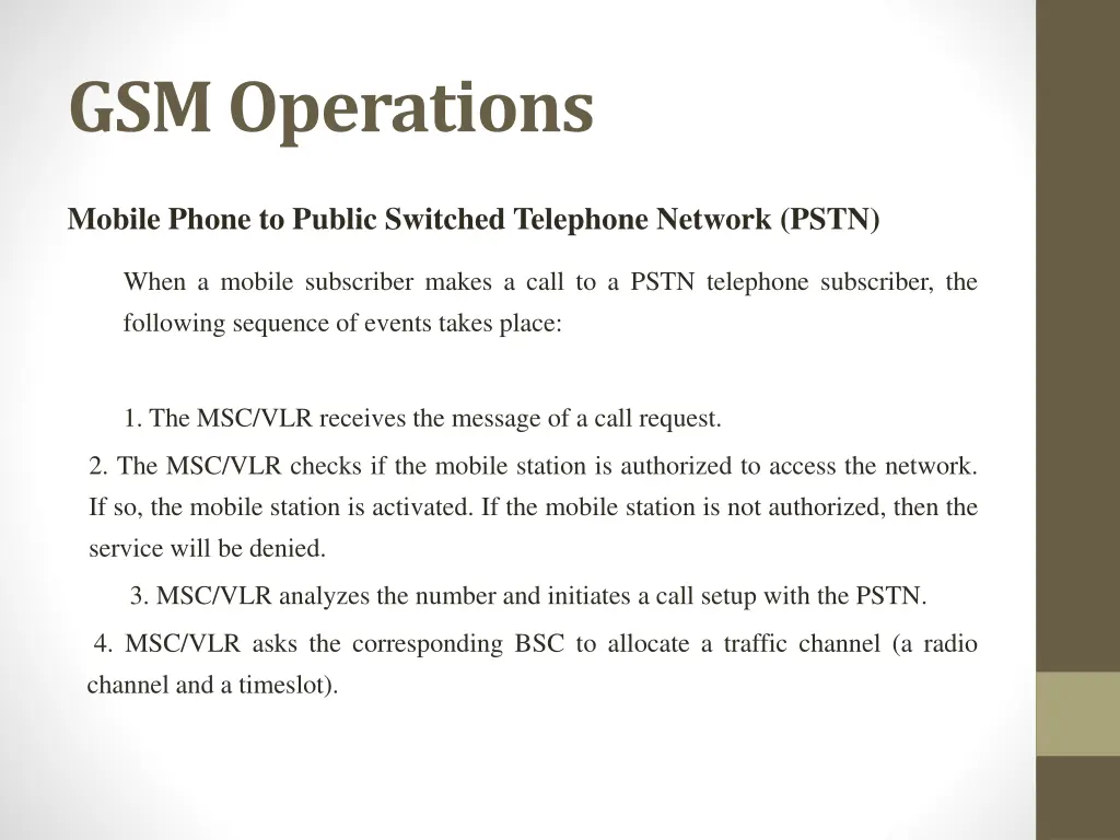 gsm operations