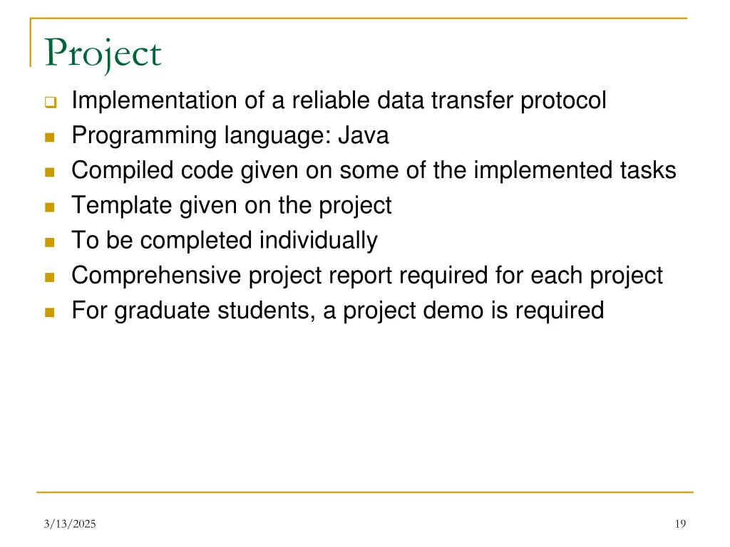 project