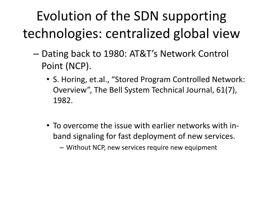 evolution of the sdn supporting technologies