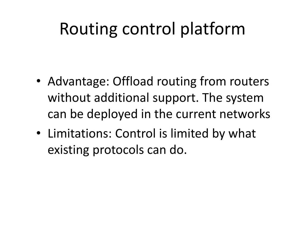 routing control platform 1