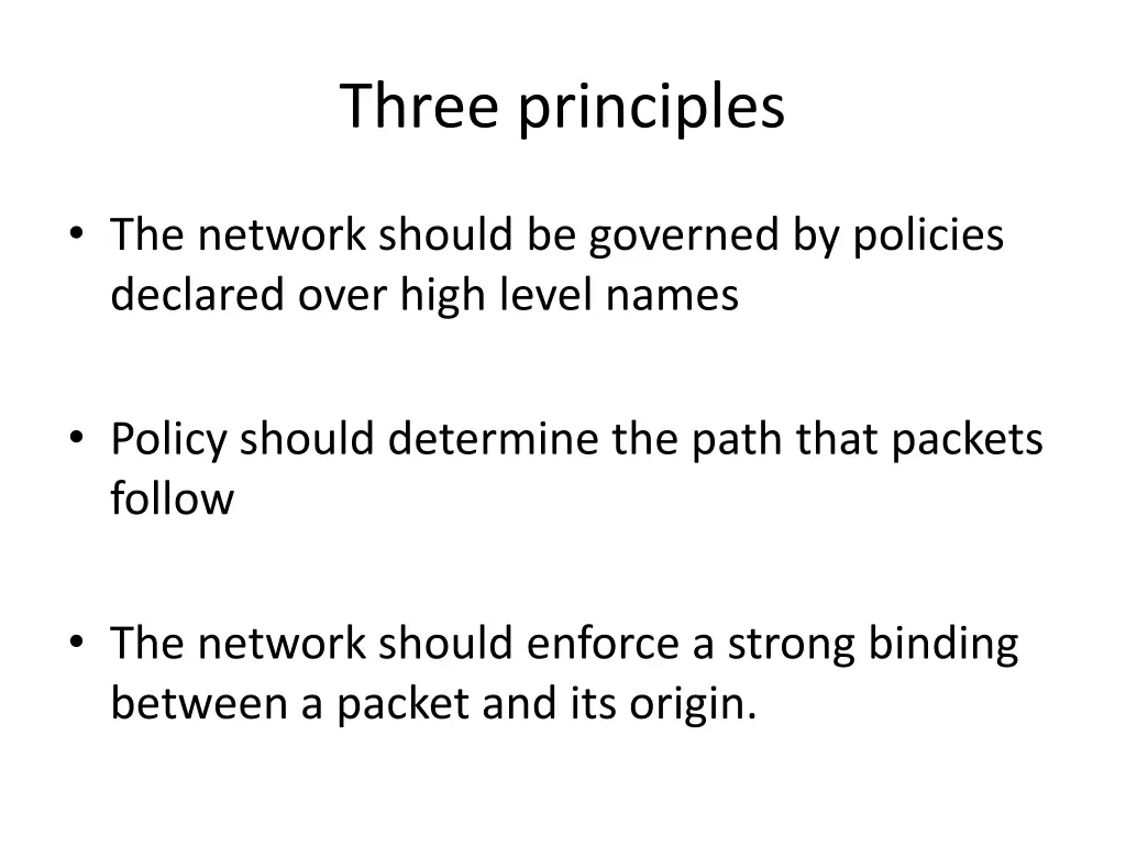 three principles